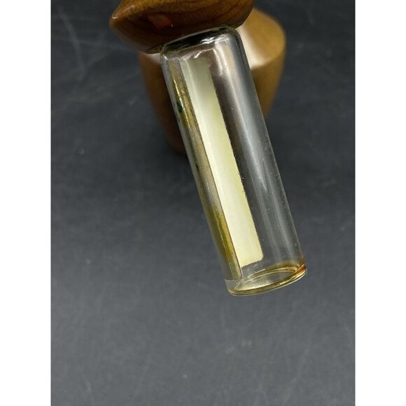 Lakeshore Oregon Myrtlewood Perfume Bottle Empty Glass Vial Insert Hand Carved - Picture 3 of 9
